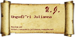 Ungvári Julianna névjegykártya
